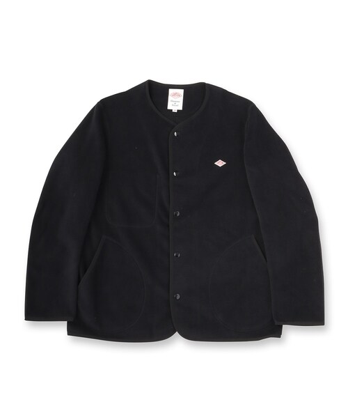 DANTON(ダントン)の「DANTON(ダントン)FLEECE COLLARLESS JACKET|ジャケット(ブルゾン・メンズ・グリーン/ブラック・40/38/42)」の3枚目の写真