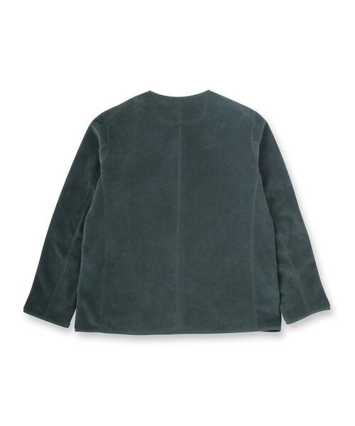 DANTON(ダントン)の「DANTON(ダントン)FLEECE COLLARLESS JACKET|ジャケット(ブルゾン・メンズ・グリーン/ブラック・40/38/42)」の5枚目の写真