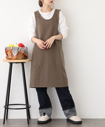 l'atelier Nuuit（アトリエヌイ）の「ウォッシュドコットン  クロスオーバーエプロン（エプロン）」