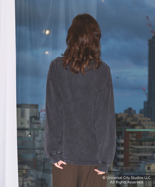 MAISON SPECIAL(メゾンスペシャル)の「《UNISEX》【MOVIE SERIES】「E.T.」- Moon&Bicycle - Prime-Over Crew Neck Long Sleeve T-Shirt/-月と自転車-プライムオーバークルーネックロングスリーブTシャツ【MAISON SPECIAL/メゾンスペシャル】(Tシャツ/カットソー・メンズ・ブラック/ネイビー・0/1/2)」の6枚目の写真