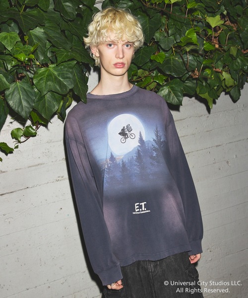 MAISON SPECIAL(メゾンスペシャル)の「《UNISEX》【MOVIE SERIES】「E.T.」- Moon&Bicycle - Prime-Over Crew Neck Long Sleeve T-Shirt/-月と自転車-プライムオーバークルーネックロングスリーブTシャツ【MAISON SPECIAL/メゾンスペシャル】(Tシャツ/カットソー・メンズ・ブラック/ネイビー・0/1/2)」の7枚目の写真