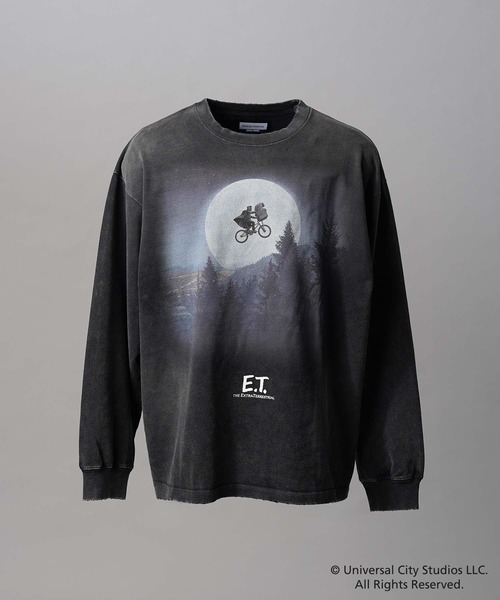 MAISON SPECIAL(メゾンスペシャル)の「《UNISEX》【MOVIE SERIES】「E.T.」- Moon&Bicycle - Prime-Over Crew Neck Long Sleeve T-Shirt/-月と自転車-プライムオーバークルーネックロングスリーブTシャツ【MAISON SPECIAL/メゾンスペシャル】(Tシャツ/カットソー・メンズ・ブラック/ネイビー・0/1/2)」の8枚目の写真
