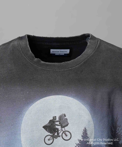 MAISON SPECIAL(メゾンスペシャル)の「《UNISEX》【MOVIE SERIES】「E.T.」- Moon&Bicycle - Prime-Over Crew Neck Long Sleeve T-Shirt/-月と自転車-プライムオーバークルーネックロングスリーブTシャツ【MAISON SPECIAL/メゾンスペシャル】(Tシャツ/カットソー・メンズ・ブラック/ネイビー・0/1/2)」の11枚目の写真