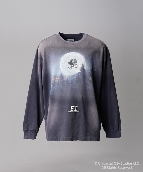MAISON SPECIAL(メゾンスペシャル)の「《UNISEX》【MOVIE SERIES】「E.T.」- Moon&Bicycle - Prime-Over Crew Neck Long Sleeve T-Shirt/-月と自転車-プライムオーバークルーネックロングスリーブTシャツ【MAISON SPECIAL/メゾンスペシャル】(Tシャツ/カットソー・メンズ・ブラック/ネイビー・0/1/2)」の15枚目の写真