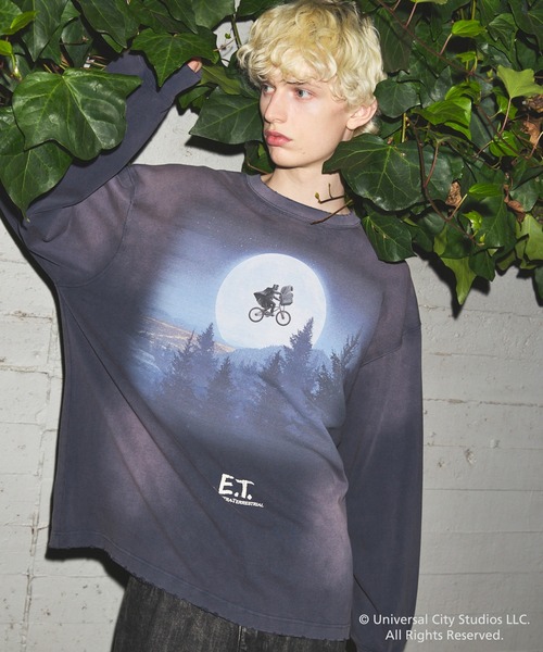 MAISON SPECIAL(メゾンスペシャル)の「《UNISEX》【MOVIE SERIES】「E.T.」- Moon&Bicycle - Prime-Over Crew Neck Long Sleeve T-Shirt/-月と自転車-プライムオーバークルーネックロングスリーブTシャツ【MAISON SPECIAL/メゾンスペシャル】(Tシャツ/カットソー・メンズ・ブラック/ネイビー・0/1/2)」の20枚目の写真