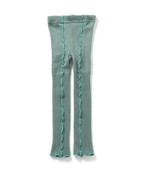 Ampersand(アンパサンド)の「【ジュニア対応】メロウウエストハグレギンス(レギンス/スパッツ・キッズ・エメラルド/アイボリー/チャコール/オレンジ/パープル・90/100/110/120/140/80)」の4枚目の写真