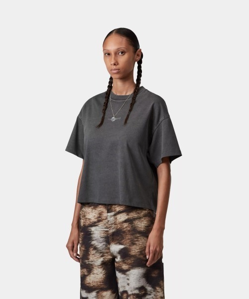 Carhartt WIP(カーハートダブリューアイピー)の「Carhartt WIP W' S/S BENTON T-SHIRT(カーハートワークインプログレス ウィメンズ ショートスリーブ ベントン Tシャツ)(Tシャツ/カットソー・メンズ・ピンク系/グレー系・X-SMALL/SMALL)」の2枚目の写真