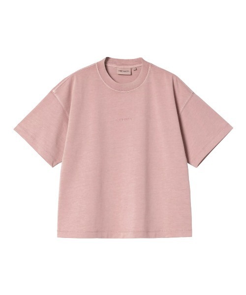 Carhartt WIP(カーハートダブリューアイピー)の「Carhartt WIP W' S/S BENTON T-SHIRT(カーハートワークインプログレス ウィメンズ ショートスリーブ ベントン Tシャツ)(Tシャツ/カットソー・メンズ・ピンク系/グレー系・X-SMALL/SMALL)」の1枚目の写真