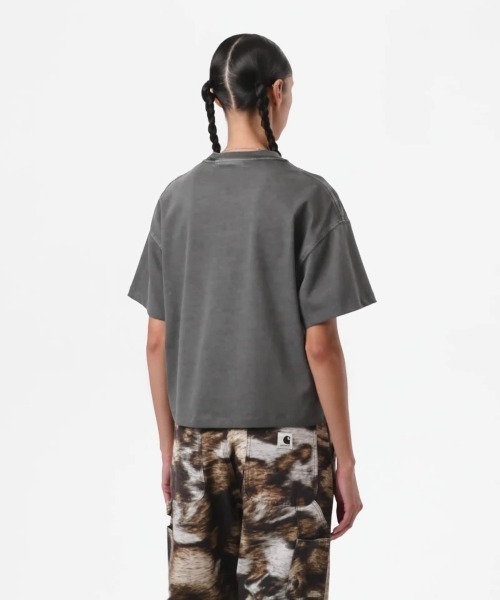 Carhartt WIP(カーハートダブリューアイピー)の「Carhartt WIP W' S/S BENTON T-SHIRT(カーハートワークインプログレス ウィメンズ ショートスリーブ ベントン Tシャツ)(Tシャツ/カットソー・メンズ・ピンク系/グレー系・X-SMALL/SMALL)」の5枚目の写真