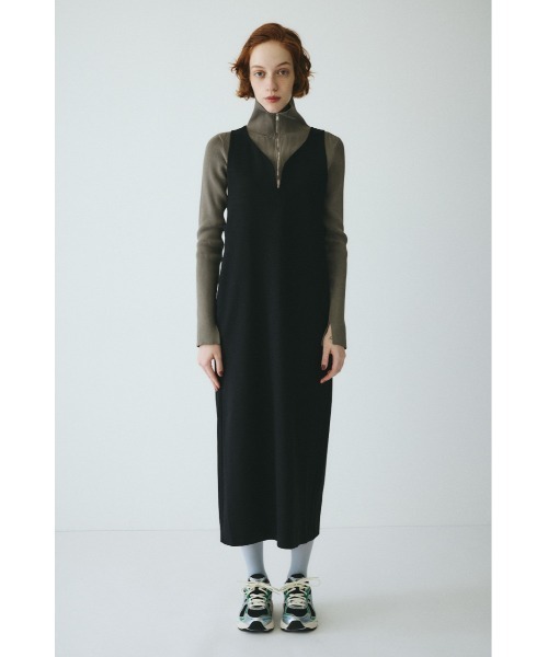 HeRIN.CYE(ヘリンドットサイ)の「V neck long dress Vネックロングドレス(ワンピース・レディース・ブラック/ブルー系その他3・38/36)」の2枚目の写真