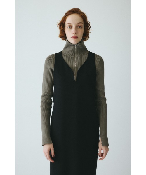 HeRIN.CYE(ヘリンドットサイ)の「V neck long dress Vネックロングドレス(ワンピース・レディース・ブラック/ブルー系その他3・38/36)」の5枚目の写真
