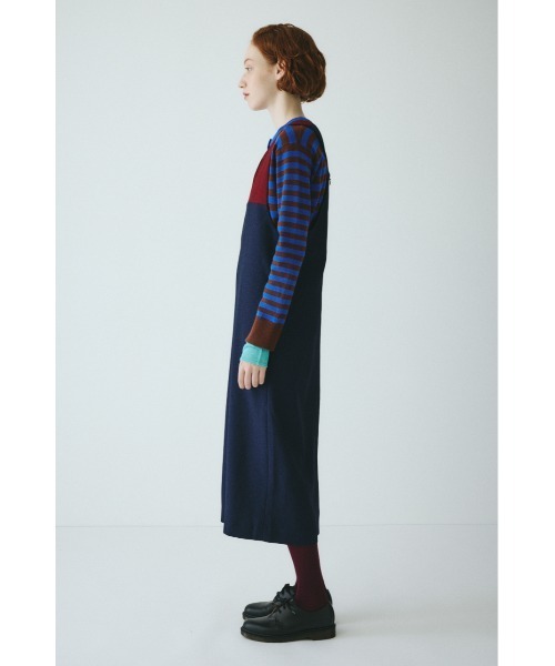 HeRIN.CYE(ヘリンドットサイ)の「V neck long dress Vネックロングドレス(ワンピース・レディース・ブラック/ブルー系その他3・38/36)」の6枚目の写真