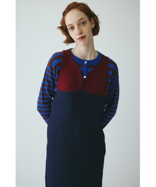 HeRIN.CYE(ヘリンドットサイ)の「V neck long dress Vネックロングドレス(ワンピース・レディース・ブラック/ブルー系その他3・38/36)」の8枚目の写真