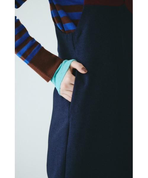 HeRIN.CYE(ヘリンドットサイ)の「V neck long dress Vネックロングドレス(ワンピース・レディース・ブラック/ブルー系その他3・38/36)」の11枚目の写真
