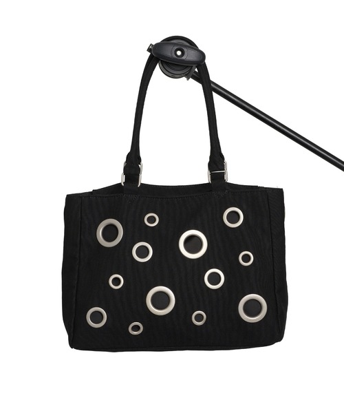WISH FOR EVER(ウィッシュフォーエバー)の「ASSORT EYELET DESIGN BAG / アソートアイレットデザインバッグ(トートバッグ・メンズ・その他/ブラック・FREE)」の3枚目の写真