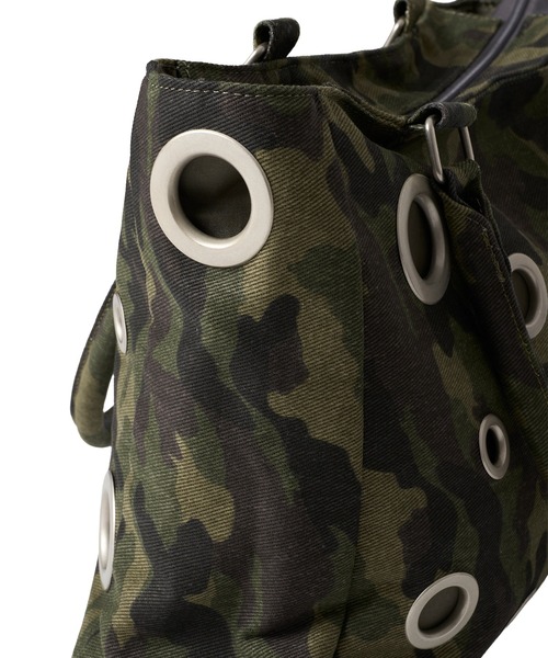 WISH FOR EVER(ウィッシュフォーエバー)の「ASSORT EYELET DESIGN BAG / アソートアイレットデザインバッグ(トートバッグ・メンズ・その他/ブラック・FREE)」の7枚目の写真