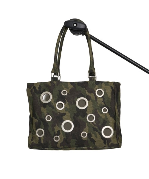 WISH FOR EVER(ウィッシュフォーエバー)の「ASSORT EYELET DESIGN BAG / アソートアイレットデザインバッグ(トートバッグ・メンズ・その他/ブラック・FREE)」の5枚目の写真