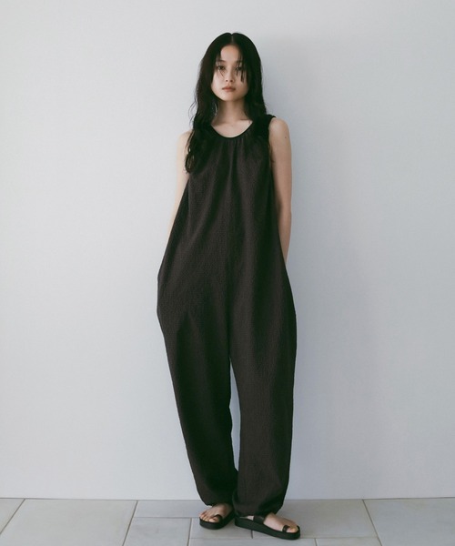 試着のみ★anuke★コットンギャザーコンビネゾン 試着のみ☆anuke☆コットンギャザーコンビネゾン アンヌーク コットン