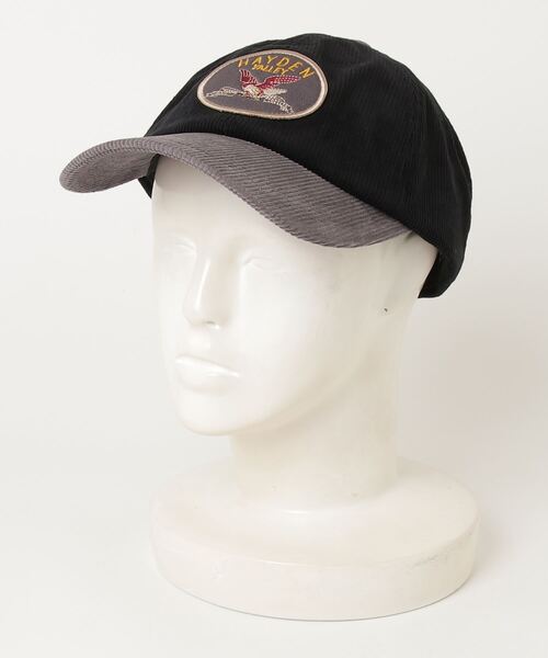 AVIREX(アヴィレックス)の「【AVIREX/アヴィレックス】AX EX AUTHENTIC EAGLEMOTIF WAPPEN CORDUROYLAW CAP(キャップ・レディース・ブラック/エンジ・FREE)」の3枚目の写真