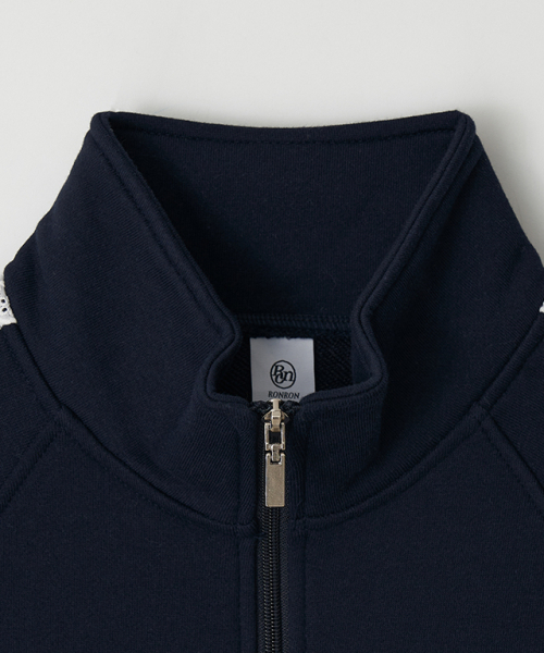 RONRON(ロンロン)の「SIDE LACE SWEAT TRACK ZIP UP NAVY(ナイロンジャケット・レディース・その他・FREE)」の3枚目の写真