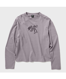 エッシュボーン スリムフィット クロップ長袖Tシャツ - エッシュモカ