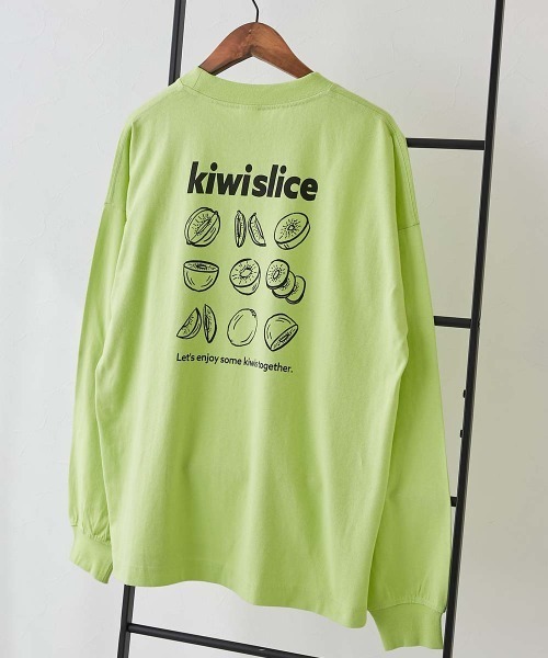 devirock（デビロック）の「綿100％ 大人 デビラボ  プリント 袖リブ 長袖Tシャツ（Tシャツ/カットソー・レディース・ブルー系その他/ピンク系その他/イエロー系その他/ブラック系その他2/グレー系その他/ホワイト系その他2/ブラック系その他/ホワイト系その他/グリーン系その他・M/LL/L）」の6枚目の写真