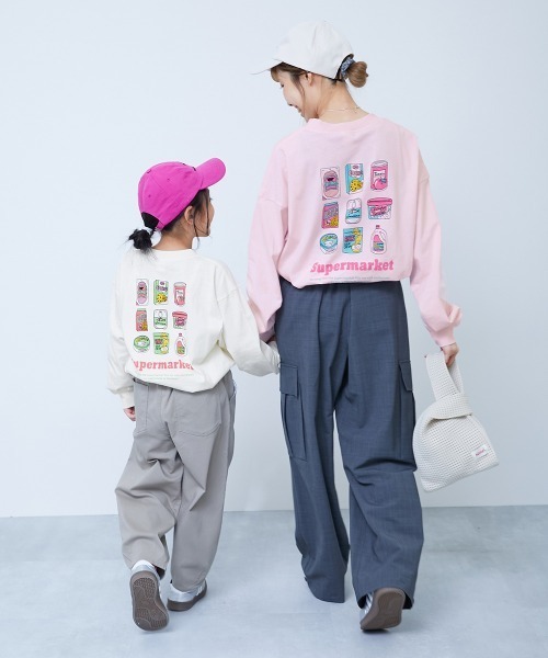 devirock（デビロック）の「綿100％ 大人 デビラボ  プリント 袖リブ 長袖Tシャツ（Tシャツ/カットソー・レディース・ブルー系その他/ピンク系その他/イエロー系その他/ブラック系その他2/グレー系その他/ホワイト系その他2/ブラック系その他/ホワイト系その他/グリーン系その他・M/LL/L）」の16枚目の写真