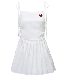 CNVS（ベティ ブープ）の「ベティブープ シャーリングプリーツミニワンピース_ホワイト（ワンピース）」