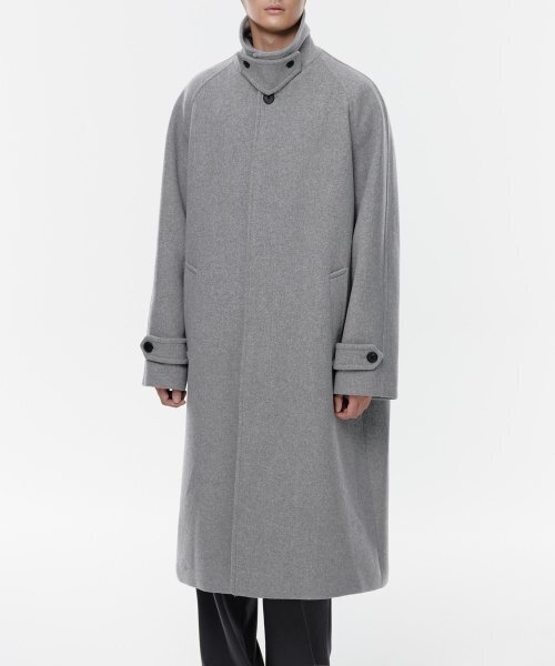 MUSINSA STANDARD（ムシンサスタンダード）の「カシミヤブレンドオーバーサイズバルマカンコート[ヘザーグレー]（チェスターコート・メンズ・その他・MEDIUM/LARGE/X-LARGE/XX-LARGE）」の9枚目の写真