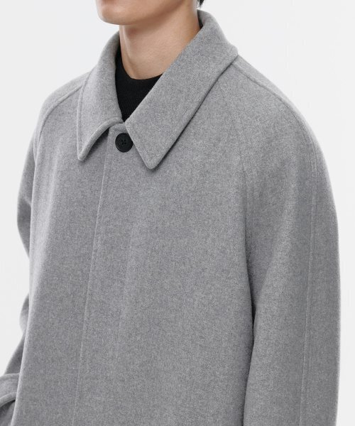 MUSINSA STANDARD（ムシンサスタンダード）の「カシミヤブレンドオーバーサイズバルマカンコート[ヘザーグレー]（チェスターコート・メンズ・その他・MEDIUM/LARGE/X-LARGE/XX-LARGE）」の11枚目の写真