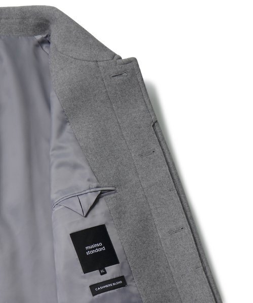 MUSINSA STANDARD（ムシンサスタンダード）の「カシミヤブレンドオーバーサイズバルマカンコート[ヘザーグレー]（チェスターコート・メンズ・その他・MEDIUM/LARGE/X-LARGE/XX-LARGE）」の20枚目の写真