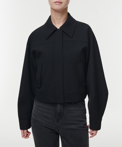 MUSINSA STANDARD WOMAN（ムシンサスタンダードウーマン）の「ウィメンズツイルクロップジャケット[ブラック]（その他アウター・レディース・その他・SMALL/MEDIUM/LARGE）」の3枚目の写真