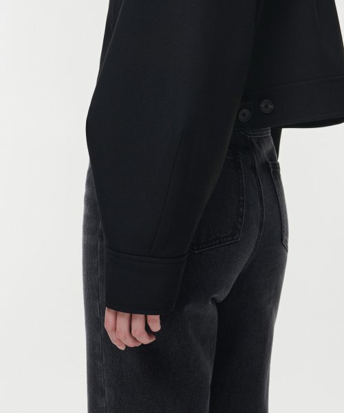 MUSINSA STANDARD WOMAN（ムシンサスタンダードウーマン）の「ウィメンズツイルクロップジャケット[ブラック]（その他アウター・レディース・その他・SMALL/MEDIUM/LARGE）」の8枚目の写真
