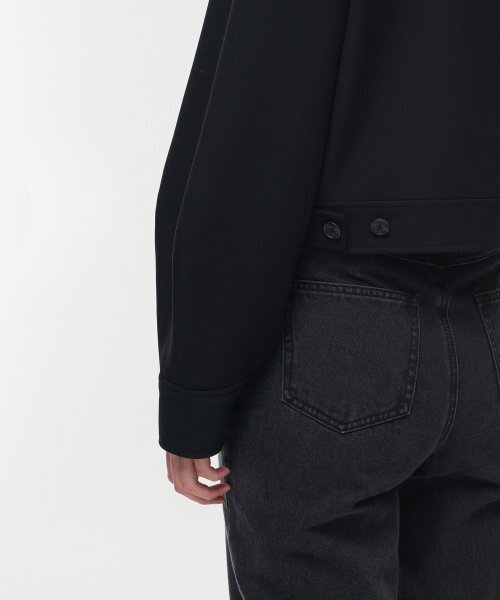 MUSINSA STANDARD WOMAN（ムシンサスタンダードウーマン）の「ウィメンズツイルクロップジャケット[ブラック]（その他アウター・レディース・その他・SMALL/MEDIUM/LARGE）」の9枚目の写真