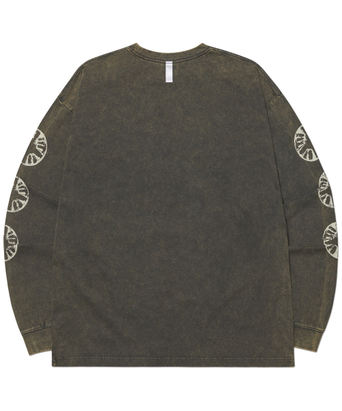 NOMANUAL(NOMANUAL)の「S.I LONG SLEEVE TEE - WASHED CHARCOAL(Tシャツ/カットソー・レディース・その他・MEDIUM/LARGE/X-LARGE)」の2枚目の写真