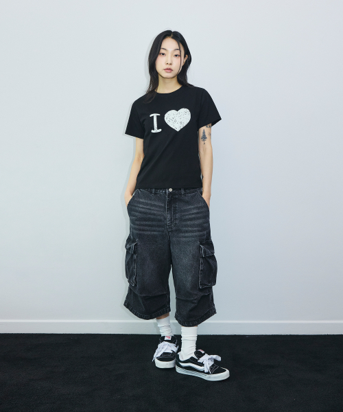 SCALLYWAG（スカリーワグ）の「アイラブクロップTシャツ[ブラック]（Tシャツ/カットソー・レディース・その他・SMALL/MEDIUM）」の9枚目の写真