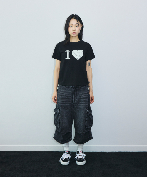 SCALLYWAG（スカリーワグ）の「アイラブクロップTシャツ[ブラック]（Tシャツ/カットソー・レディース・その他・SMALL/MEDIUM）」の11枚目の写真