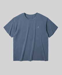 オリジナルバードロゴ刺繍Tシャツ[ガーメントブルー]