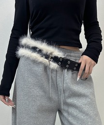 FOLLOWIN | 2color/フェイクファー×アイレットベルト(ベルト)