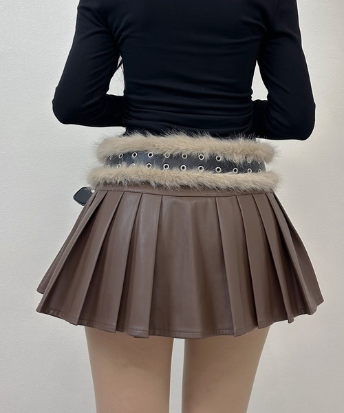 FOLLOWIN（フォロウィン）の「2color/フェイクファー×アイレットベルト（ベルト・レディース・ホワイト/ブラウン・FREE）」の13枚目の写真