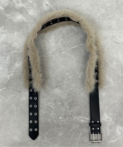 FOLLOWIN（フォロウィン）の「2color/フェイクファー×アイレットベルト（ベルト・レディース・ホワイト/ブラウン・FREE）」の20枚目の写真