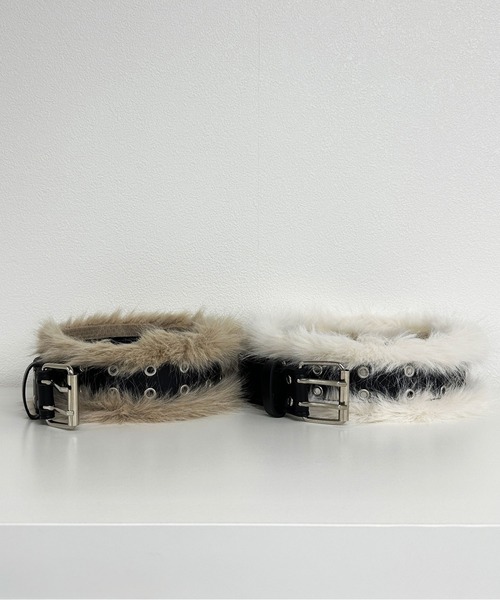 FOLLOWIN（フォロウィン）の「2color/フェイクファー×アイレットベルト（ベルト・レディース・ホワイト/ブラウン・FREE）」の18枚目の写真