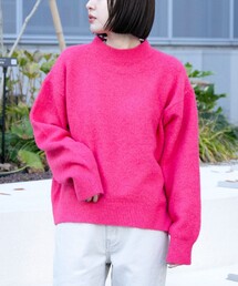 coen | フラッフィーモックネック ウォッシャブルニット(WEB限定カラーあり)(ニット/セーター)