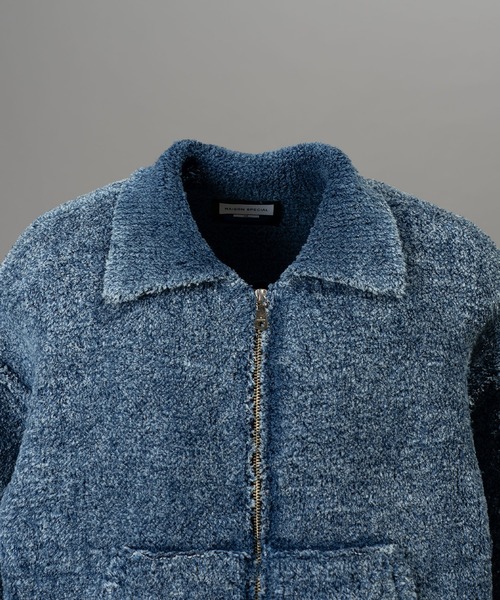 MAISON SPECIAL（メゾンスペシャル）の「《UNISEX》Fade Yarn Prime-Over Full Zip Knit/フェードヤーンプライオーバーフルジップニットブルゾン【MAISON SPECIAL/メゾンスペシャル】（カーディガン/ボレロ・メンズ・ブラック/ブルー・0/1/2）」の6枚目の写真