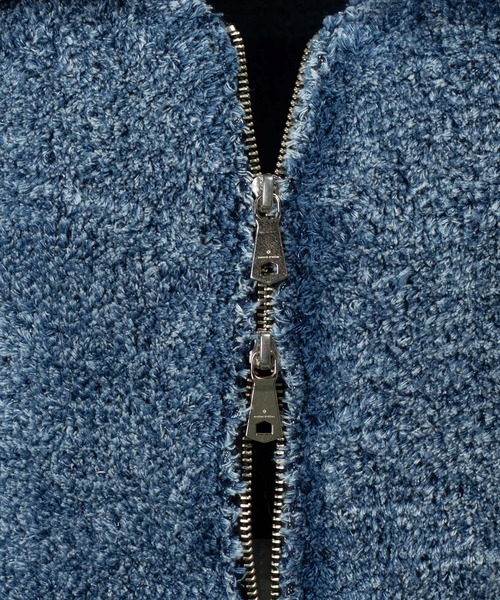 MAISON SPECIAL（メゾンスペシャル）の「《UNISEX》Fade Yarn Prime-Over Full Zip Knit/フェードヤーンプライオーバーフルジップニットブルゾン【MAISON SPECIAL/メゾンスペシャル】（カーディガン/ボレロ・メンズ・ブラック/ブルー・0/1/2）」の7枚目の写真