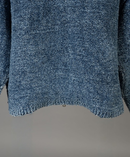 MAISON SPECIAL（メゾンスペシャル）の「《UNISEX》Fade Yarn Prime-Over Full Zip Knit/フェードヤーンプライオーバーフルジップニットブルゾン【MAISON SPECIAL/メゾンスペシャル】（カーディガン/ボレロ・メンズ・ブラック/ブルー・0/1/2）」の10枚目の写真