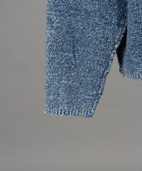 MAISON SPECIAL（メゾンスペシャル）の「《UNISEX》Fade Yarn Prime-Over Full Zip Knit/フェードヤーンプライオーバーフルジップニットブルゾン【MAISON SPECIAL/メゾンスペシャル】（カーディガン/ボレロ・メンズ・ブラック/ブルー・0/1/2）」の9枚目の写真