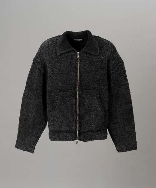 MAISON SPECIAL（メゾンスペシャル）の「《UNISEX》Fade Yarn Prime-Over Full Zip Knit/フェードヤーンプライオーバーフルジップニットブルゾン【MAISON SPECIAL/メゾンスペシャル】（カーディガン/ボレロ・メンズ・ブラック/ブルー・0/1/2）」の21枚目の写真