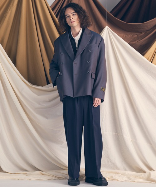 MAISON SPECIAL（メゾンスペシャル）の「《UNISEX》Fade Yarn Prime-Over Full Zip Knit/フェードヤーンプライオーバーフルジップニットブルゾン【MAISON SPECIAL/メゾンスペシャル】（カーディガン/ボレロ・メンズ・ブラック/ブルー・0/1/2）」の12枚目の写真
