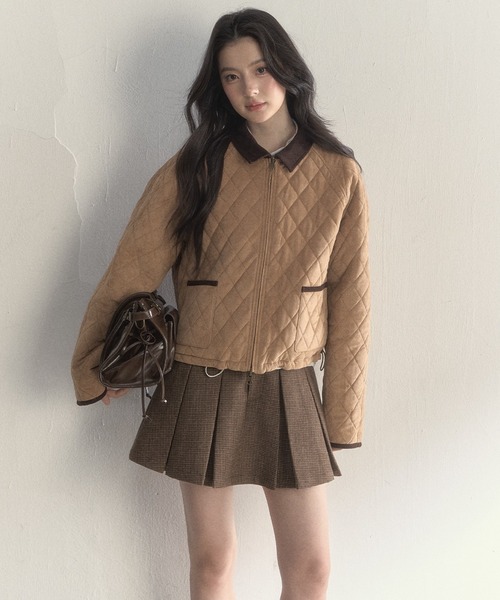 SunsetPark(サンセットパーク)の「チェック柄 プレッピージャケット SP25a028【SunsetPark】【2025AW】(その他アウター・レディース・ブラウン・L/M/S)」の11枚目の写真